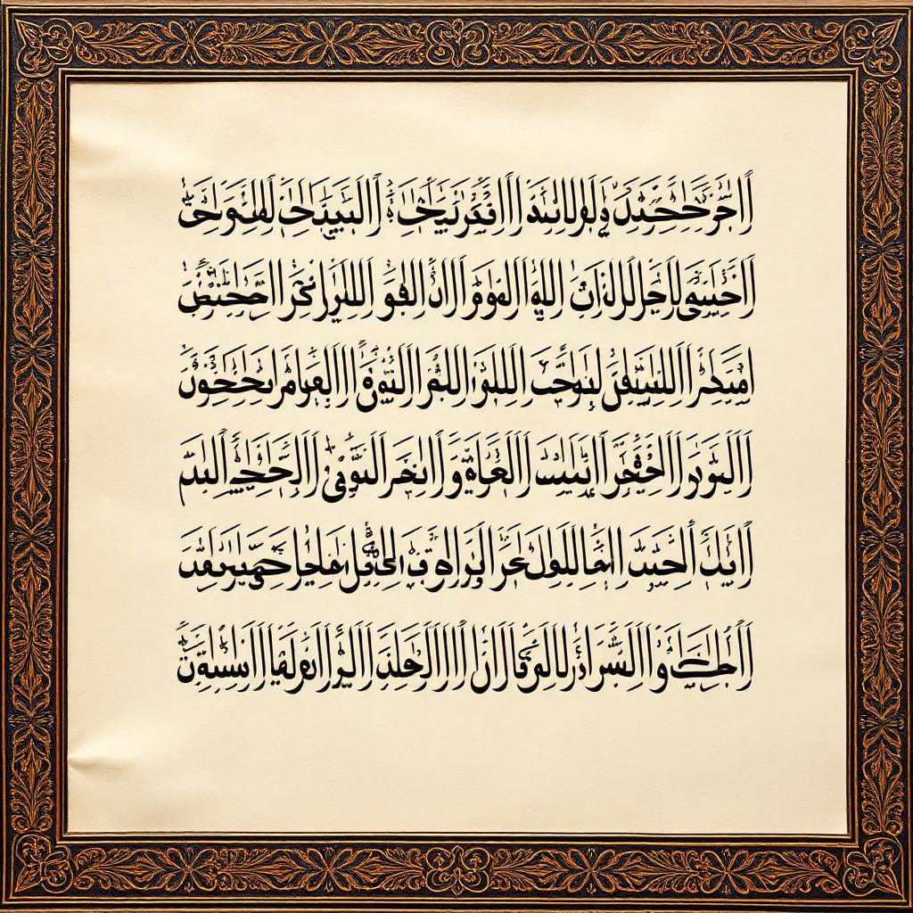 Persian Nastaliq calligraphy of classical poetry