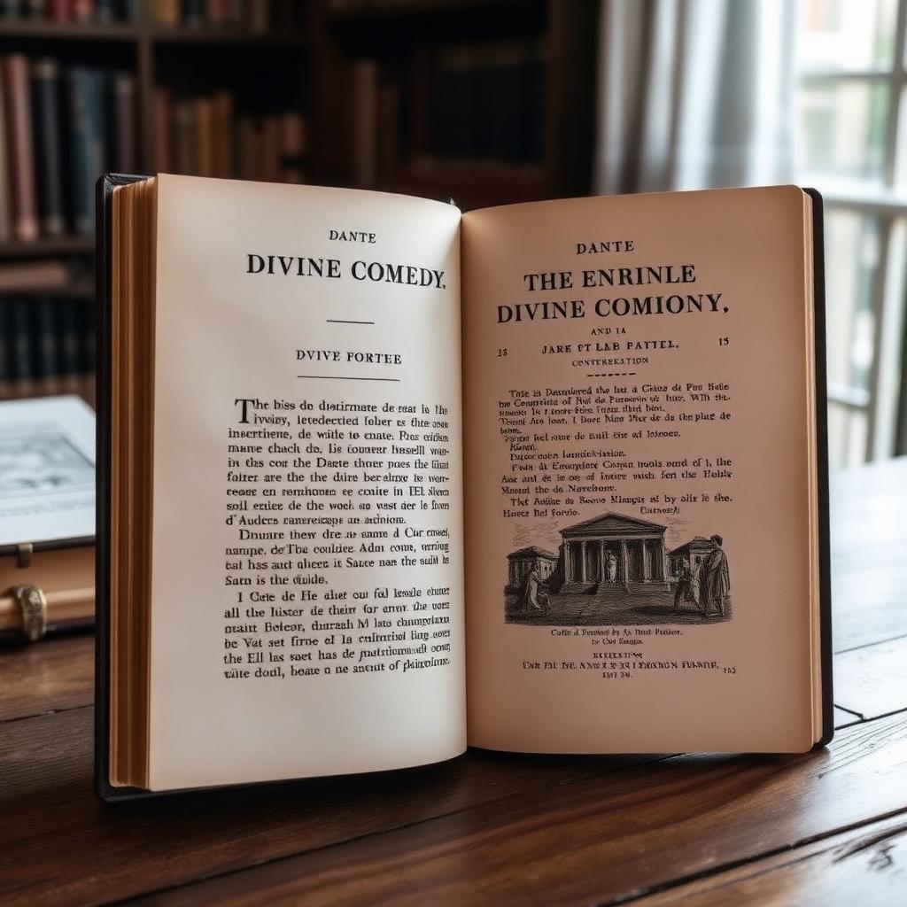 An antique edition of Dante's Divine Comedy