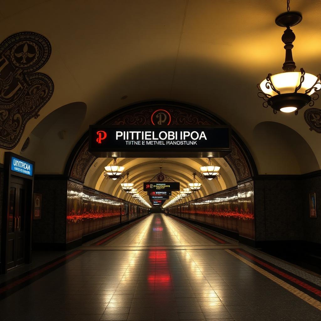 Cyrillic signage in the Moscow metro